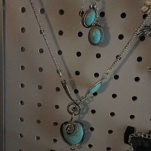 Blue Turquoise and pewter